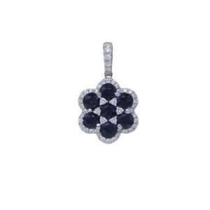 Flower-shaped Sapphire necklace 