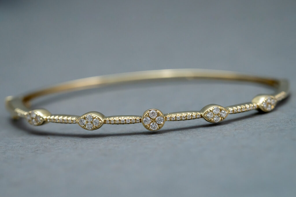 A White and Gold Diamond bracelet 