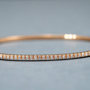 18k Rose Gold Diamond bangle bracelet 