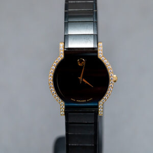 18k Yellow Gold Diamond Movado Sapphire watch 