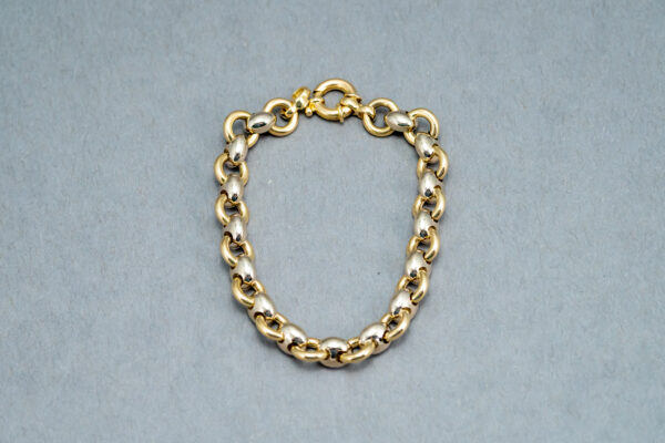 18k Yellow and White Gold Link Bracelet