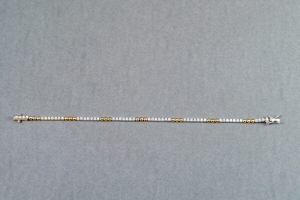 14K White and Yellow Gold Diamond Bracelet