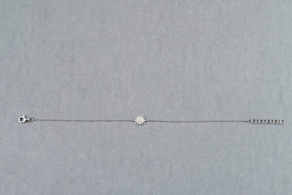 14K White Gold Starburst Bracelet