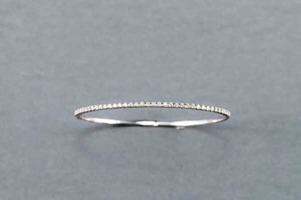 14K White Gold Diamond Flexible Bracelet