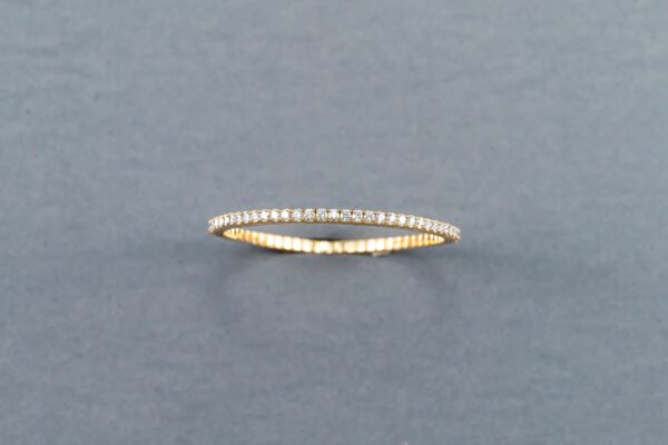 14k Yellow Gold Diamond Stretchable Bracelet