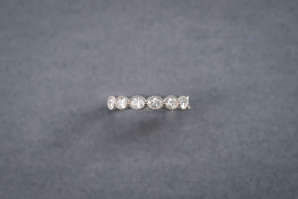 14k White Gold Diamond Band