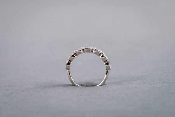 14k White Gold Diamond Band - Image 2