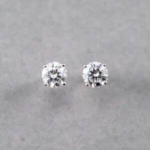 14k White Gold Lab Grown Diamond Stud Earrings
