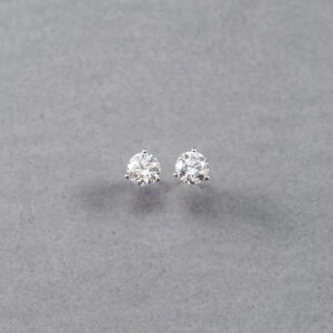 14k White Gold Diamond Stud Lab Grown Earrings