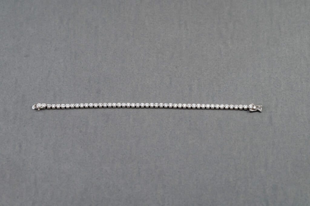 14K White Gold Diamond Lab Grown Tennis Bracelet