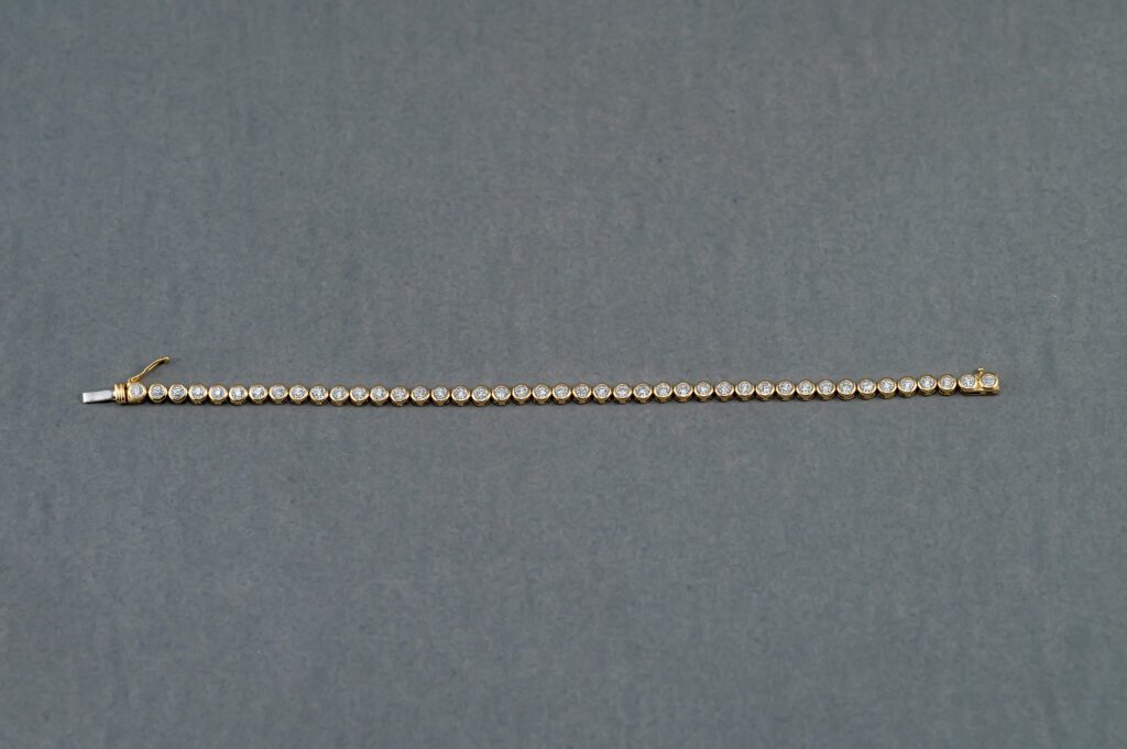 14k Yellow Gold Diamond Tennis Bracelet