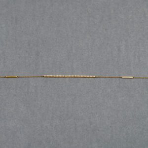 14k Yellow Gold Diamond Bar Bracelet