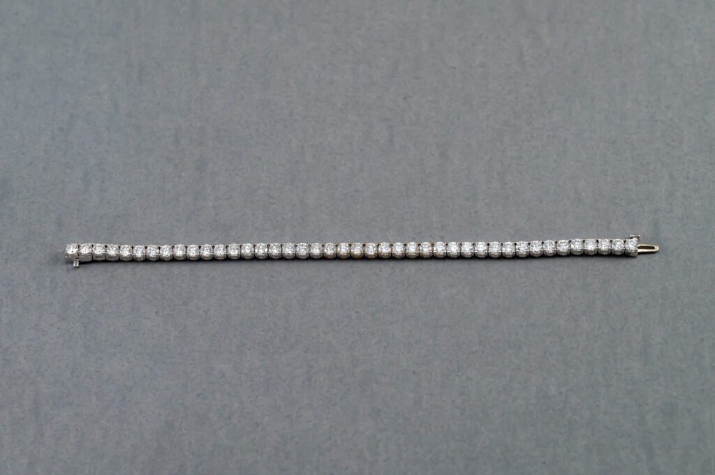 14k White Gold Diamond Lab Grown Tennis Bracelet