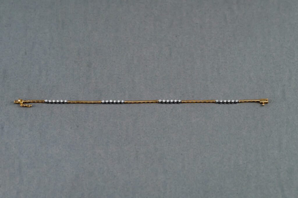 14k White and Yellow Gold Diamond Bracelet