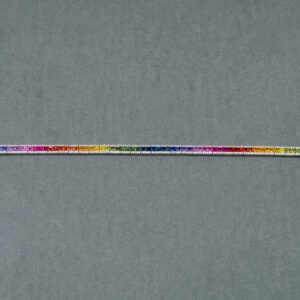 18K White Gold Rainbow Sapphire and Diamond Bracelet