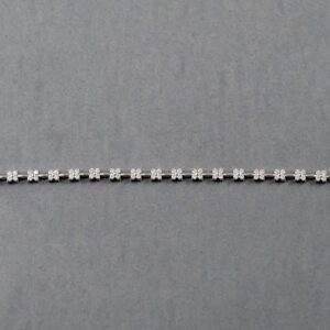 14k White Gold Diamond Flower Bracelet