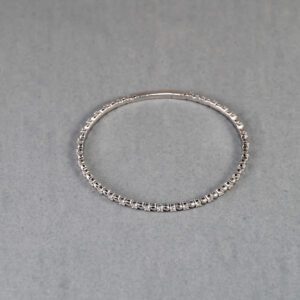 14k White Gold Diamond Flexible Bangle Bracelet